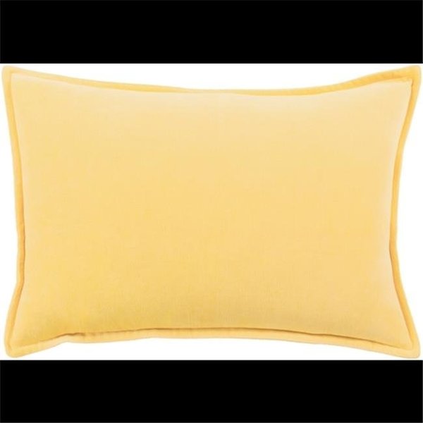 Surya Surya CV007-1319P 13 x 19 x 4 in. Cotton Velvet Solid Lumbar Pillow Kit; Bright Yellow CV007-1319P